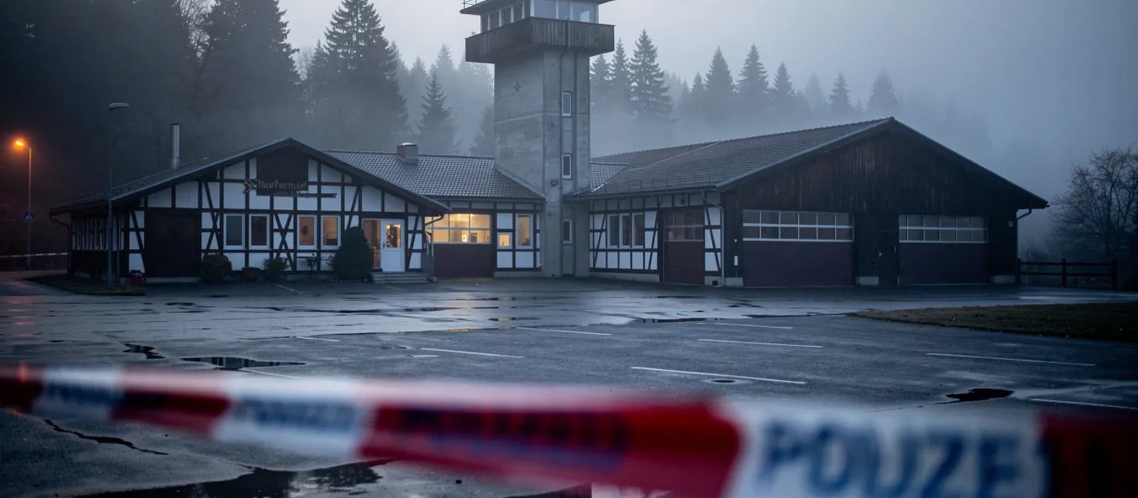 Das Gerätehaus am Morgen danach.